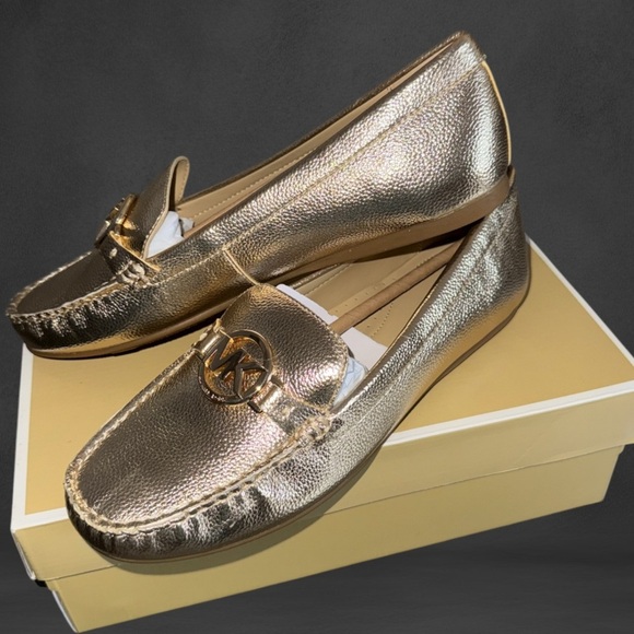 Michael Kors Shoes - NWT Michael Kors Gold Women's Loafers